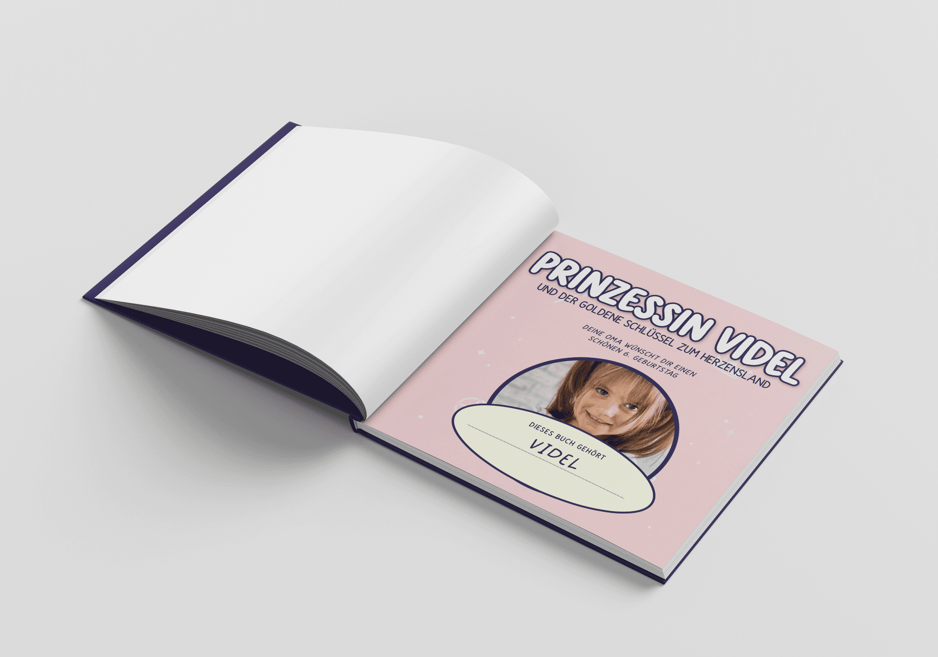 Titelseite mit personalisiertem Namen und Widmung